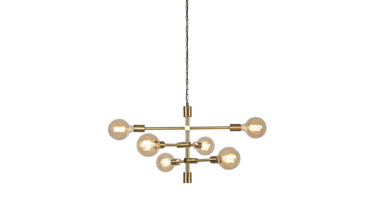 Its About Romi Hanglamp Ijzer Nashville 6 Arm Goud its about romi kopen in de aanbieding