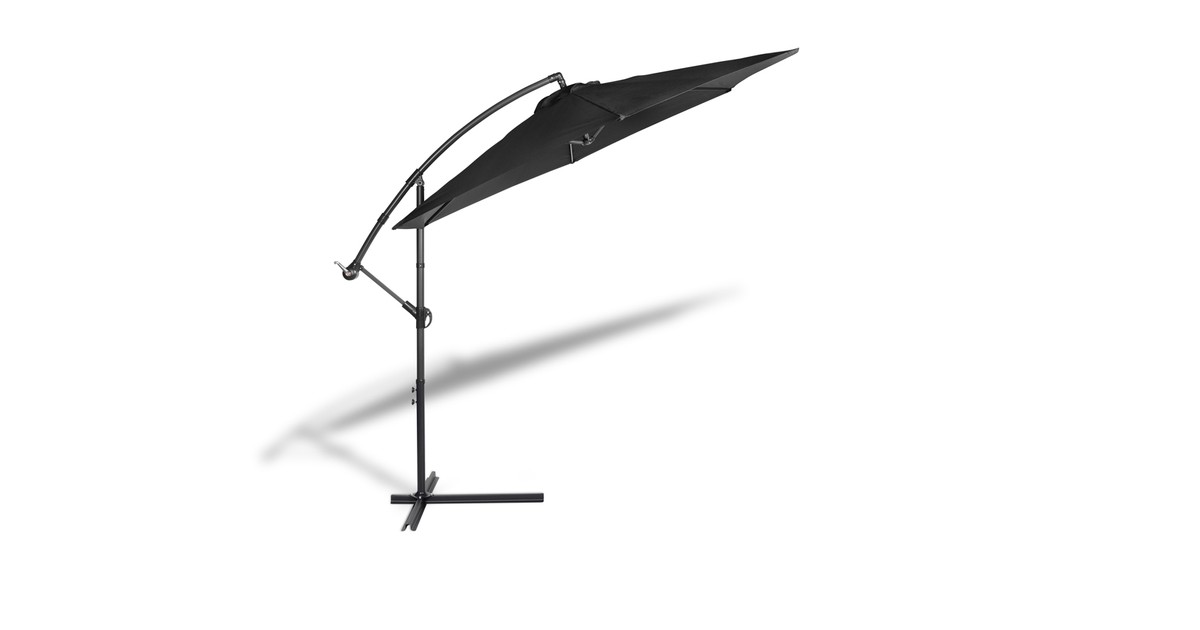 Hangende Parasol 300Cm Zwart Lifa Living lifa living kopen in de aanbieding