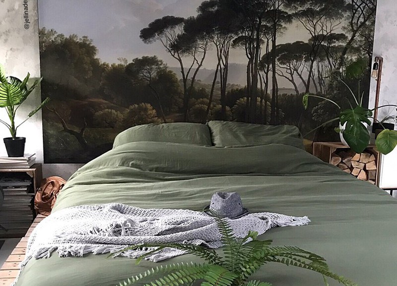 Goede 4 manieren om tropisch behang toe te passen in de slaapkamer DR-06