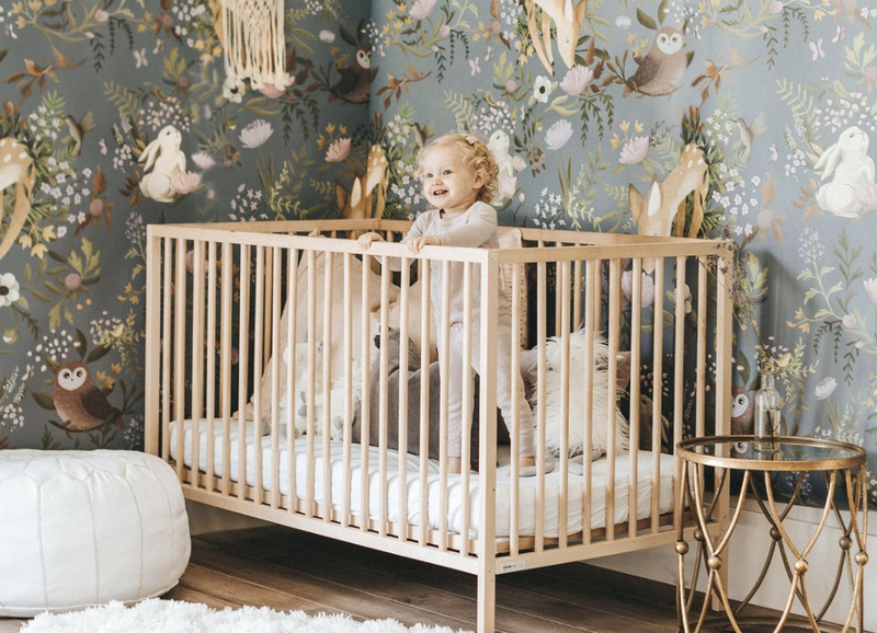 Prachtig behang voor in de babykamer