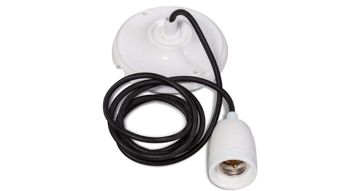 Eth Snoerpendel Porselin Zwart eth kopen in de aanbieding