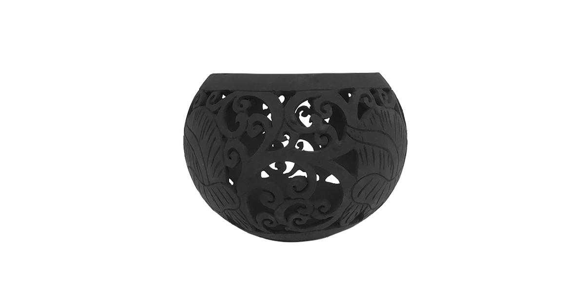 Little Lofts Kokosnoot Windlicht Zwart Schildpad little lofts kopen in de aanbieding