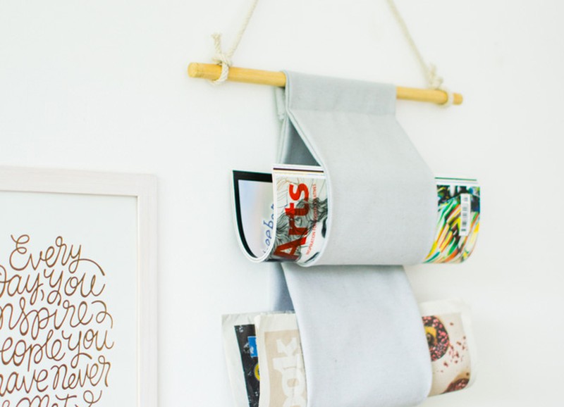 DIY: minimalistische canvas tijdschriftenhanger