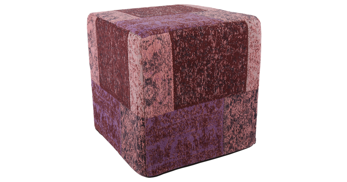 Collectione Poef Arabesque 45 X 45 X 45 Cm Paars collectione kopen in de aanbieding