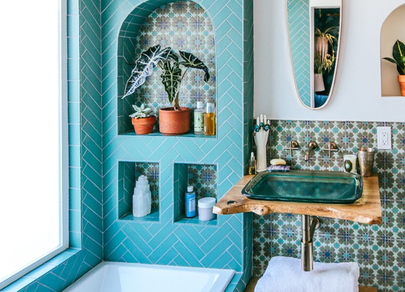 Badkamer idee: happy tegels