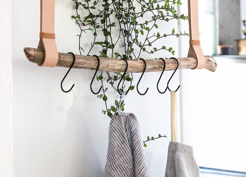 DIY: houten tak als kapstok